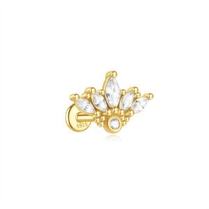 Elegant Gold S925 and zircon cartilage Earring